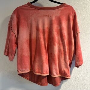 Converse Women's Pink Tie-Dye Top Size Small